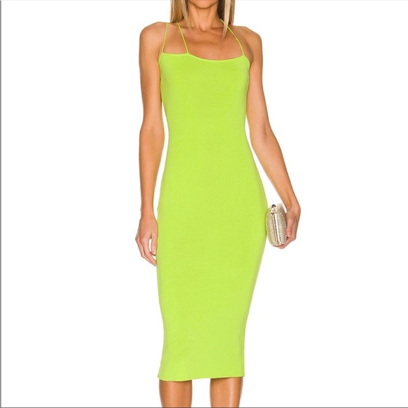 superdown Dresses & Skirts - Revolve Superdown neon green knit midi dress
